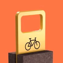 Detalhe de render de estacionamento para bicicletas Frame da Floema Urban, equipamento para a mobilidade suave urbana